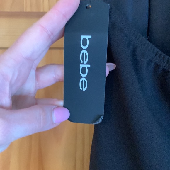 Bebe black halter top wide leg jumpsuit - Picture 6 of 12